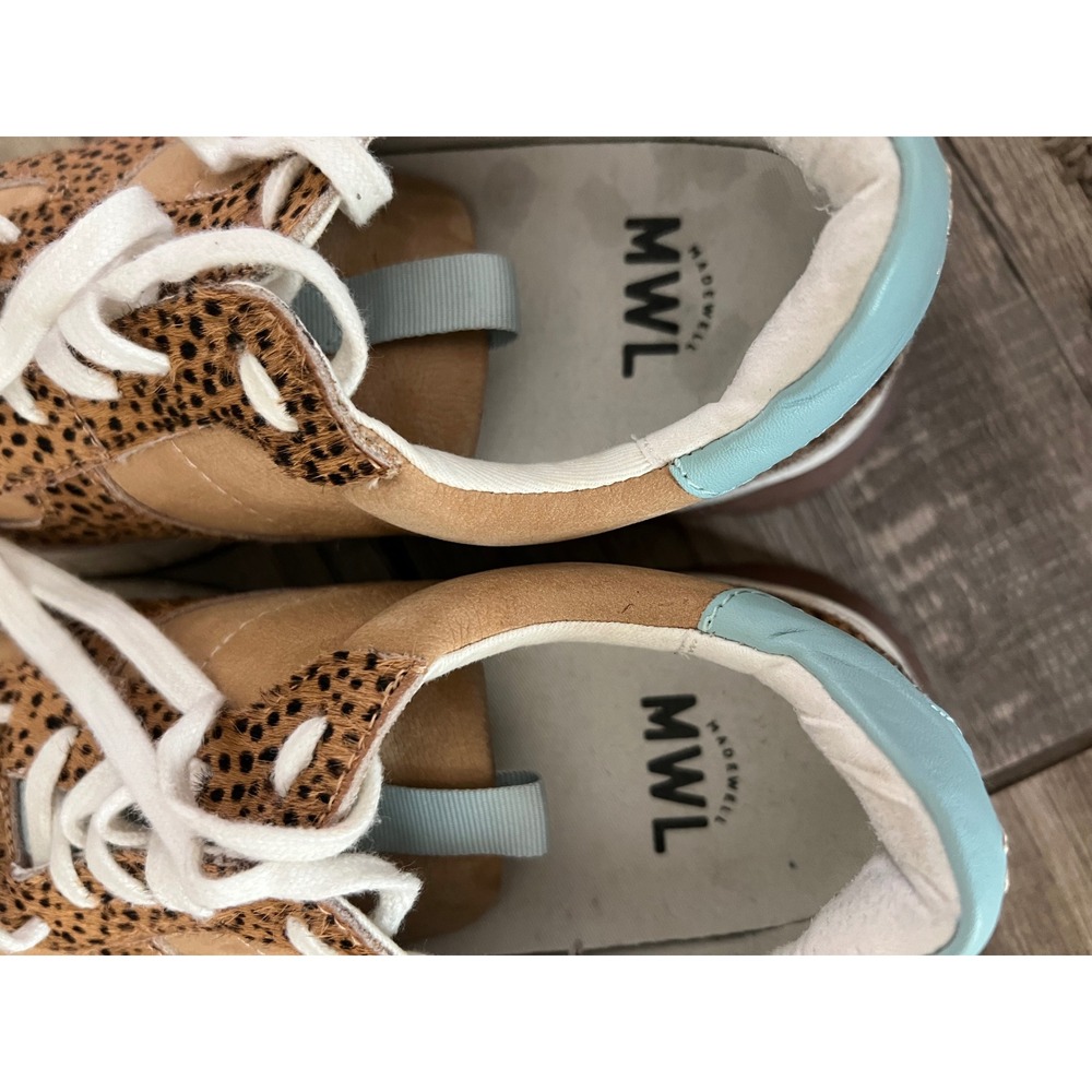Madewell Kickoff Trainer Sneakers Calf Hair Leopard Size‎ 10 - Picture 6 of 8